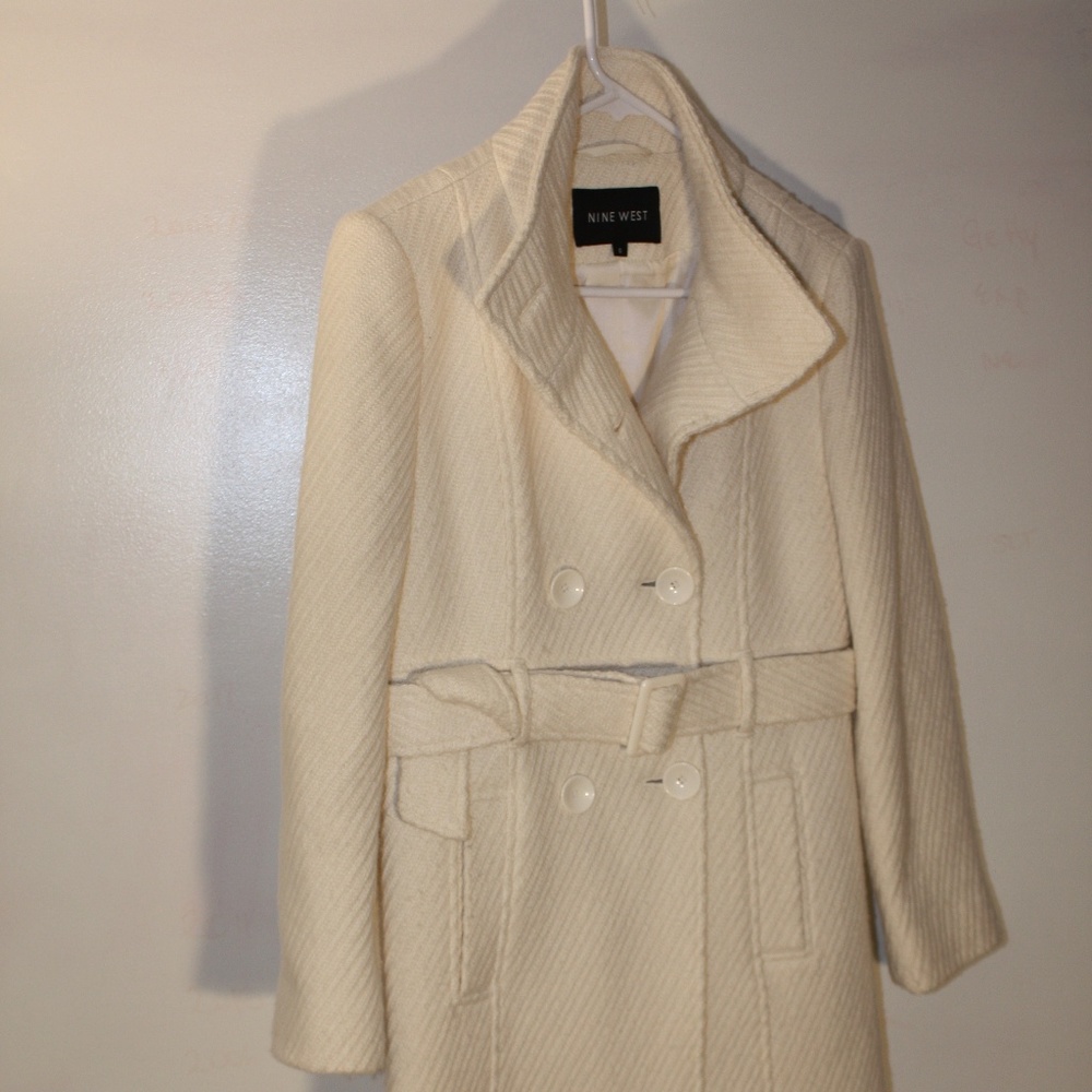Nine West light cream winter coat